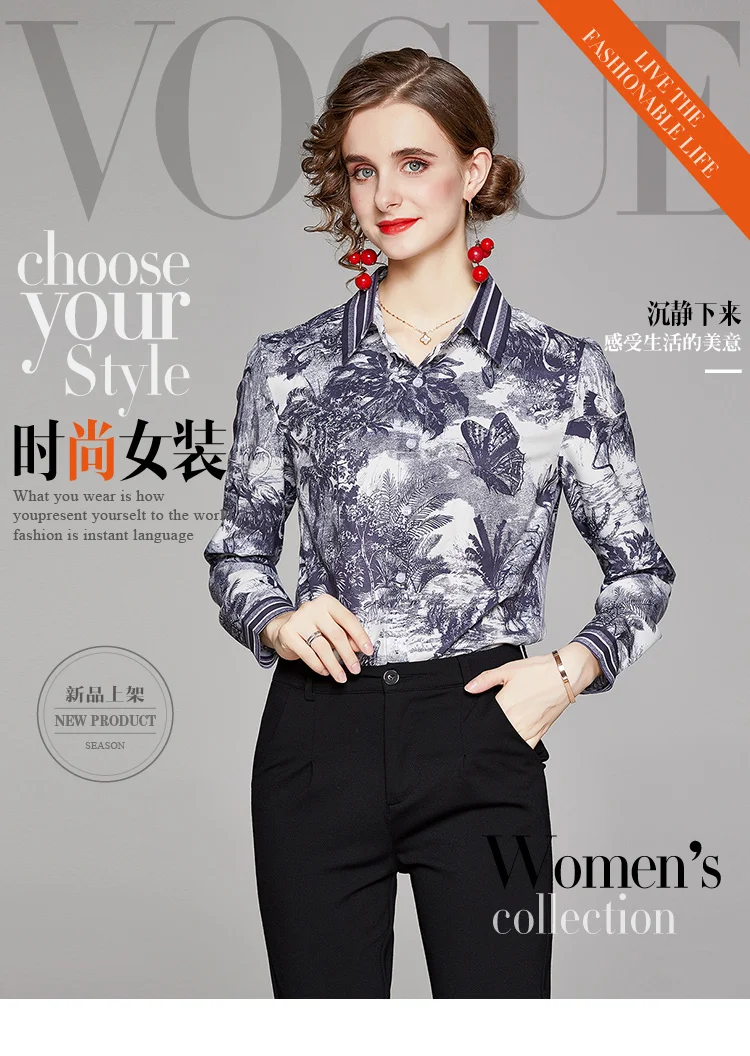 

blusas de mujer Women shirts Light Blue womens tops and blouses Long Sleeves camisas mujer women clothes tops for women fashion