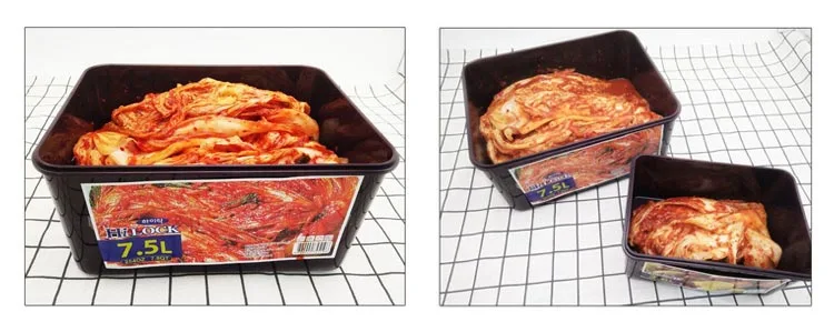 Корея острая капуста Pickle коробка свежий кимчи коробка Еда закрытый ящик для хранения Контейнер-холодильник Холодильный ночное Красители маринованный Jar