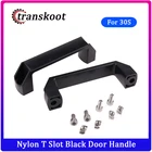 Пластиковая нейлоновая Т-образная ручка для дверей, черная, длина L = 120 мм, для экструзионного алюминиевого профиля серии 3030, с пазом 8 мм, 2 шт.