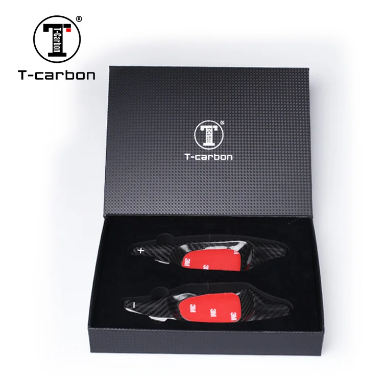 T-carbon Carbon Fiber Автомобильный руль расширение DSG весло переключения для Audi S3 8V 2013 2014