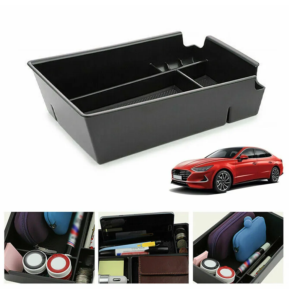

1 Pcs Storage Box Armrest Box Car Console Storage For Hyundai Sonata 2021 Organizer Tray Box Premium ABS Plastic 100% Brand New