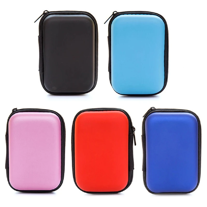 

Headphone Headset Case Earphone Earbuds Box With Hook Portable Storage For Memory Card USB Cable Organizer Mini Cute Bag