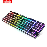 redthunder mechanical keyboard with pbt pudding keycaps89 keys with numeric keypadrgb backlight with blue switches for pc