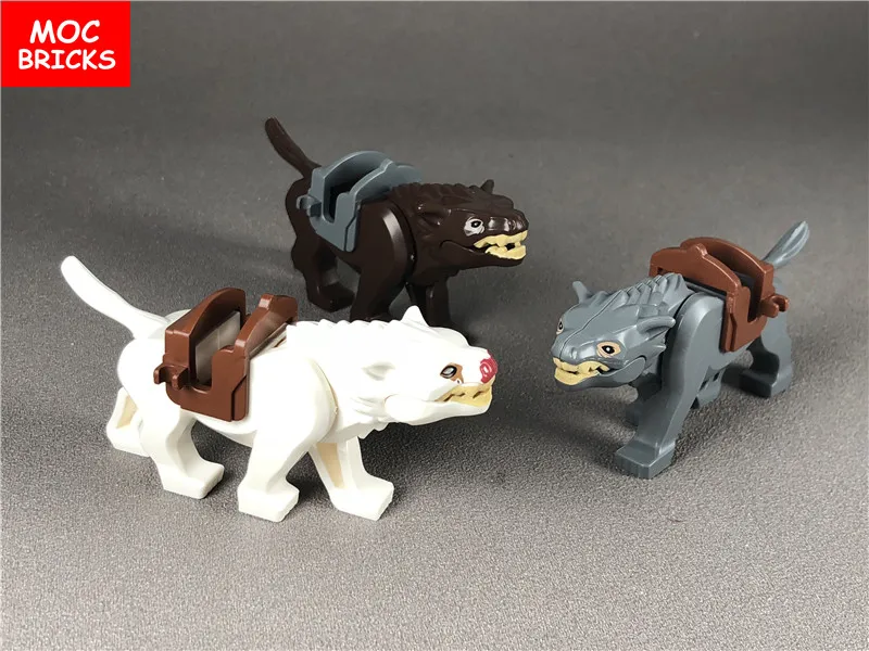 Поштучная распродажа кубики MOC DIY фигурка волка в виде животного аксессуары