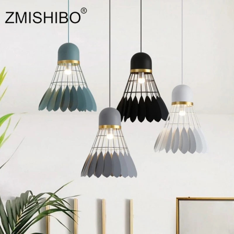Подвесной светильник ZMISHIBO в форме скандинавского бадминтона 20 см/25 см/30 см E27