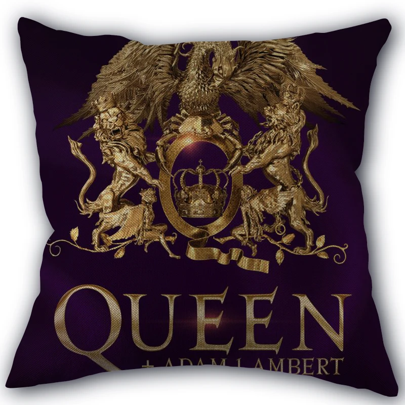 Custom Queen Band Pillowcase High Quality Home Textile Cotton Linen Fabric 45x45cm One Side Decoration Pillow Covers images - 6