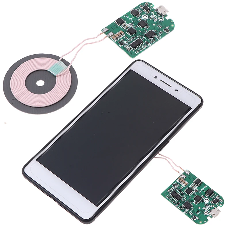 Новое универсальное портативное беспроводное зарядное устройство Qi 15 Вт PCBA DIY