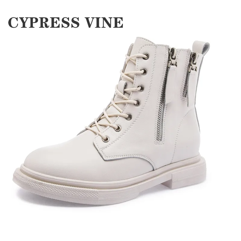 

Cypress Vine Women Anckle Martin Boots Split Leather For Spring Autumn Winter Round Toe Rubber Outsole By Handmade Size 35-40