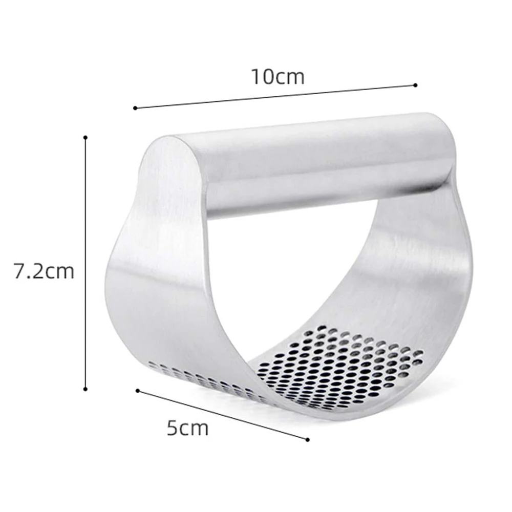 

Garlic Press Kitchen Accessories Fruit Crusher For kitchen Tool stainless steel Slicer Chopper Handle Porous Surface Easy Use