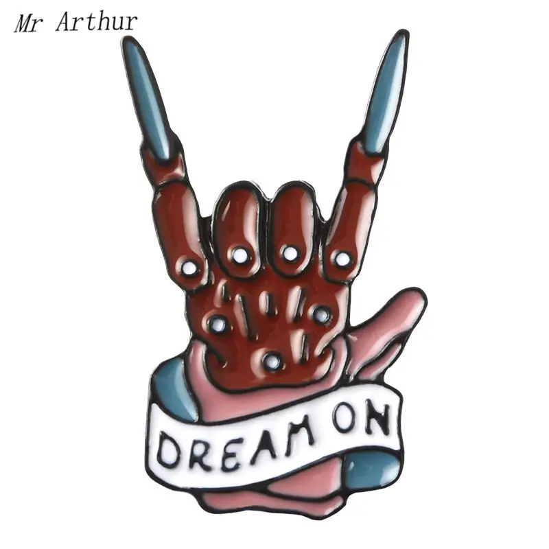 Эмалированная заколка Dream On Gesture брошь на застежке рюкзак отворот одежды модные