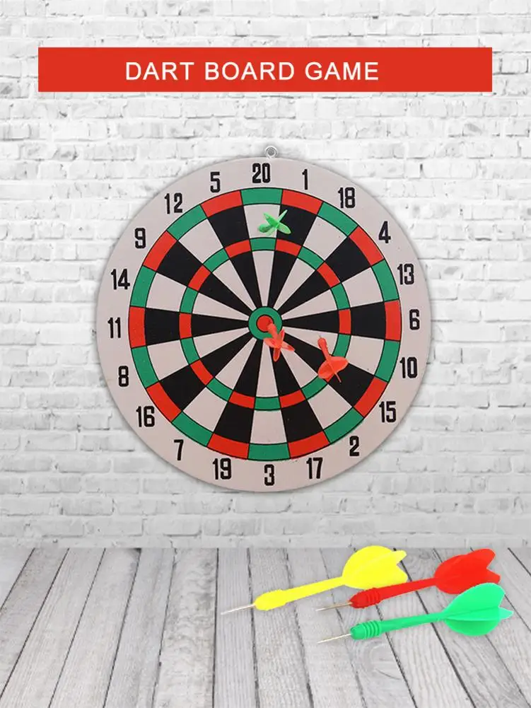 

29.5CM Dart Board Game Set Household Wall Hanging Dual Sides Available Thickened Indoor Outdoor Throwing Game Wholesale