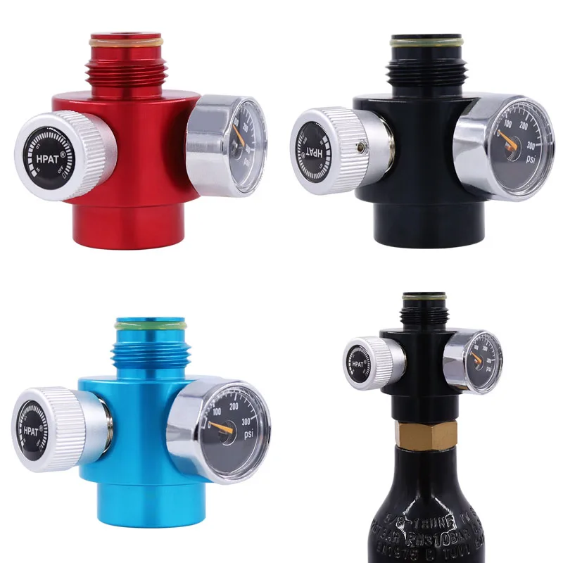 SPUNKY многоцветный 0-300psi Пейнтбол сжатия воздуха/Co2 Регулируемый регулятор с 1,8 K Burst Disk