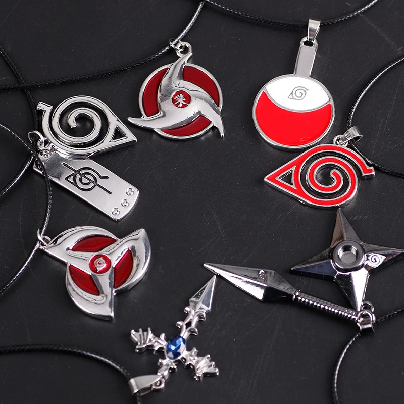 

Anime Naruto Necklaces Geometric Star Akatsuki Cloud Pendant Necklace Couple Necklace For Men Women Jewelry Gift