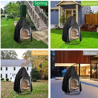 waterproof patio weave chair dust cover egg swing chair garden protective outdoor zipper cover seat hanging anti uv case du m2e0