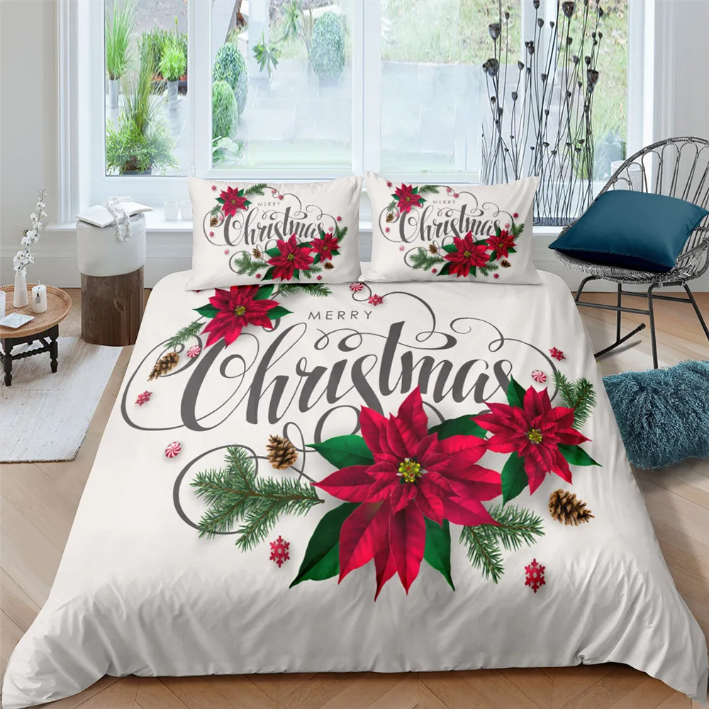 

2021 Christmas Style Bedding Set 3D Printing Duvet Cover For Adult Kid Quilt Cover Pillow Case Single Double King Queen Size