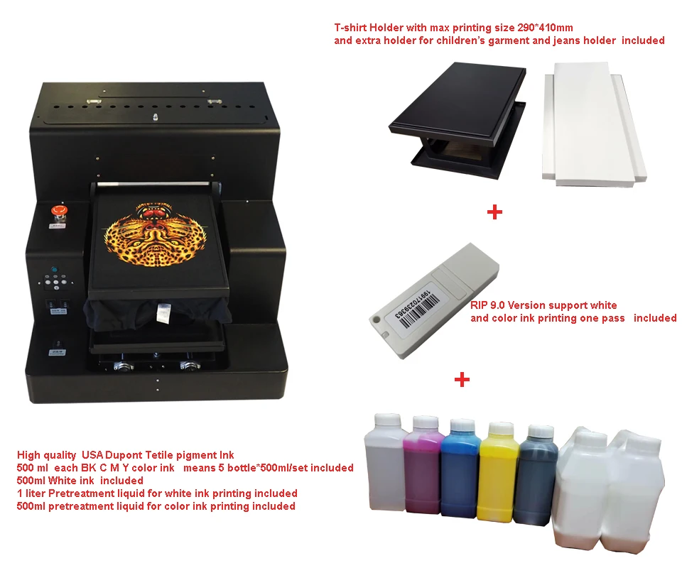 Multi-function A3 DTG   printer direct to textile ,phone case,glass,wooden ect