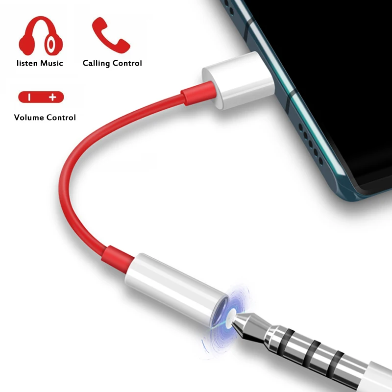 Адаптер для наушников с разъемом USB Type-C на 3 5 мм Aux аудио One Plus 7