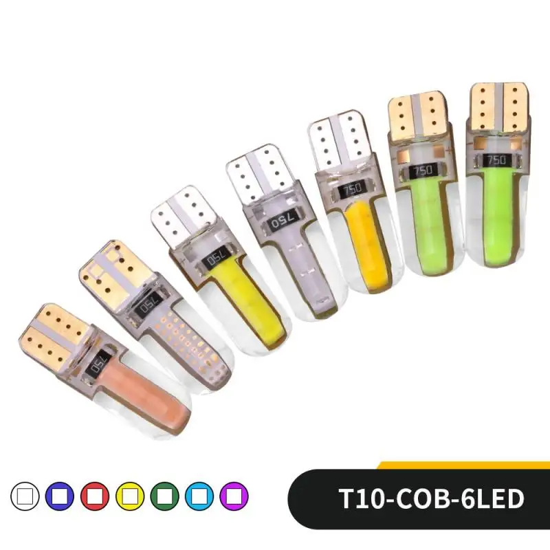 T10 W5W COB 1W Canbus силиконовый корпусветодиодный светильник ПА Автомобильная боковая