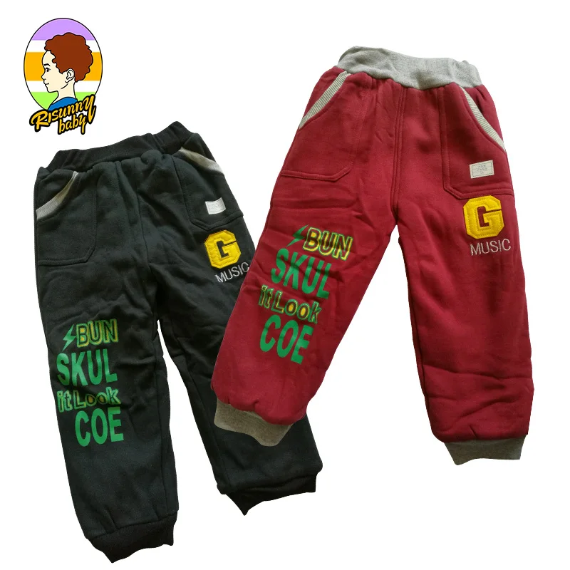 

Risunnybaby Children Anti Mosquito Pants Winter Cotton Pants Black Gray Red Boys and Girls Lantern Pants Baby Casual Trousers