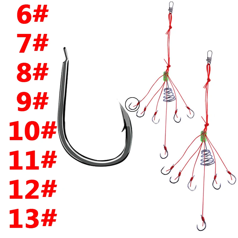 2 шт. 8 размеров Высокоуглеродистая сталь рыболовный взрывной крючок для ловли