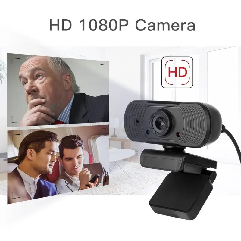 

1080P Webcam Rotatable Cameras Video Recording Mini Computer Pc WebCamera Rotatable Camera for Live Broadcast Video Conference W