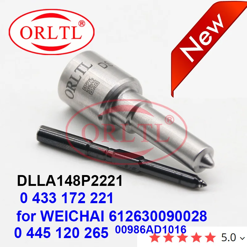 

New Common Rail Injector Nozzle 0 433 172 221 DLLA148P2221 for 0445120265 WEICHAI 612630090028 0 445 120 265 00986AD1016