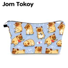 Косметичка Jom Tokoy с принтом собак, персонализированная косметичка, сумка-Органайзер, женская косметичка hzb1003