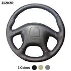 Чехол на руль автомобиля, черный, бежевый, серый, для Mitsubishi Pajero 1997-2003 2004