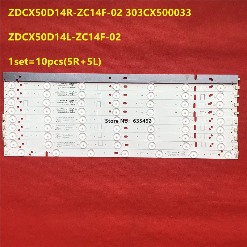 

1 Набор = 10 шт. светодиодный Подсветка полосы 14 лампы для ZDCX50D14R-ZC14F-02 01 ZDCX50D14L-ZC14F-02 303CX500033 LT-50E350 LT-50E560 CX500D светодиодный м