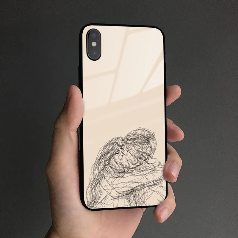 Мягкий силиконовый стеклянный чехол для iPhone 6 6s 7 8 Plus X XR XS 11 Pro max|Бамперы| |