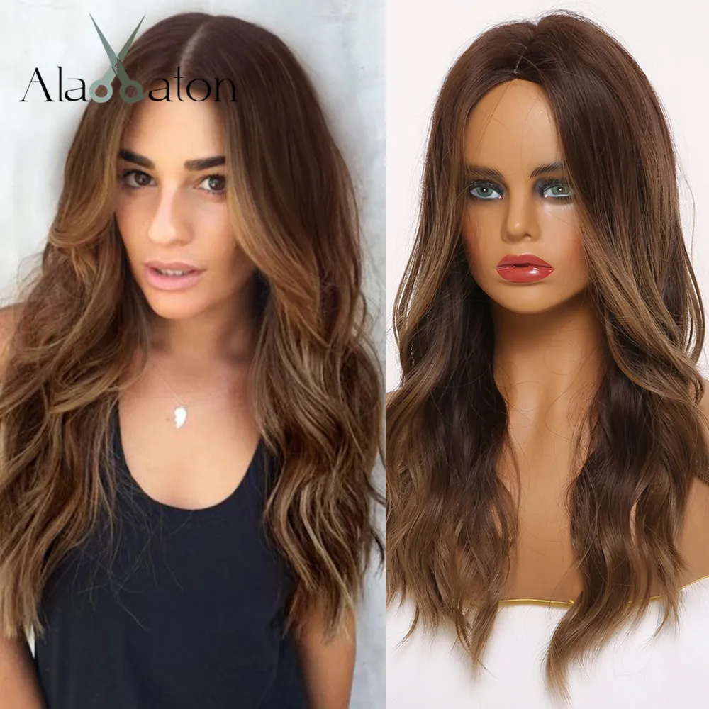 ALAN EATON парики средней длины с челкой для женщин длинные омберские черные