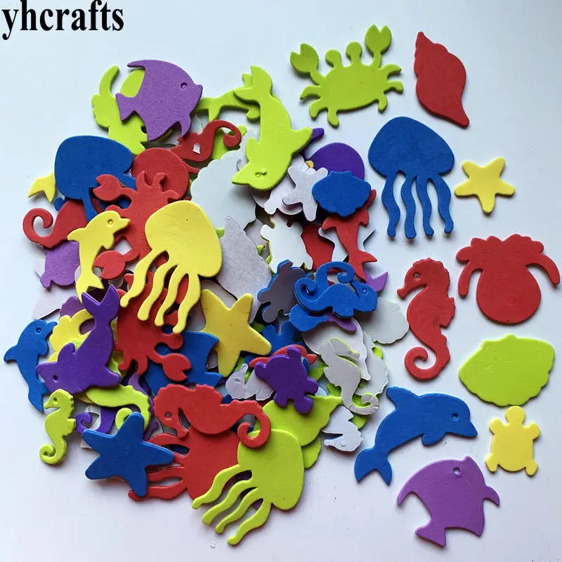 Pegatinas de espuma de animales de granja para ni&ntilde;os, kit de recortes, manualidades de guarder&iacute;a, art&iacute;culos de actividad, 1g por lote-1