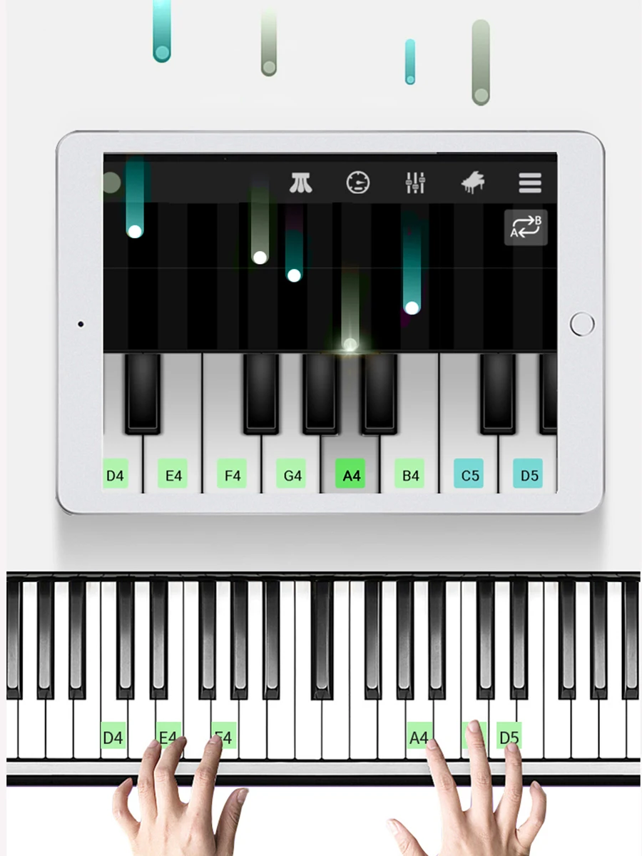 Large 88 key Electronic Piano Hand rolled Practice Professional Folding Keyboard Portable Household Touche Clavier Entertainment