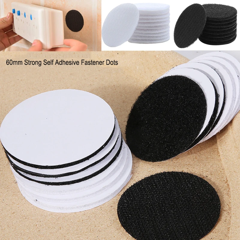 

Self Adhesive Hook And Loop Large Dots Nylon Sticker Fastener Tape Velcros Adhesive Strong Glue Magic Sticker Round Coins Hook
