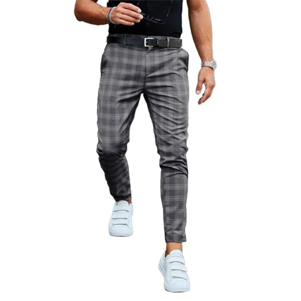 

Pant Plaid Printed Fashionable Men Full Length Trouser for Leisure Time