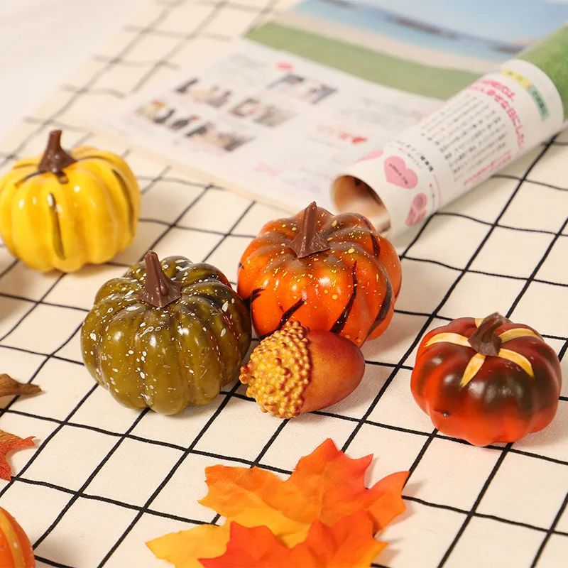 Искусственные цветы на День Благодарения для украшения дома искусственные тыквы