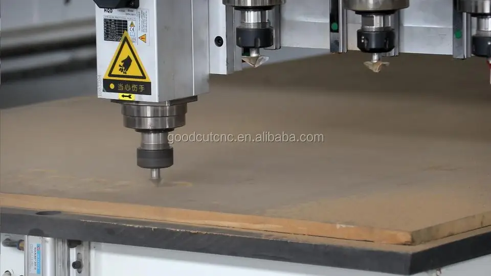 

GC1325 4 spindle 4 heads MDF cnc router tools milling wood machinery with double working vacuum table