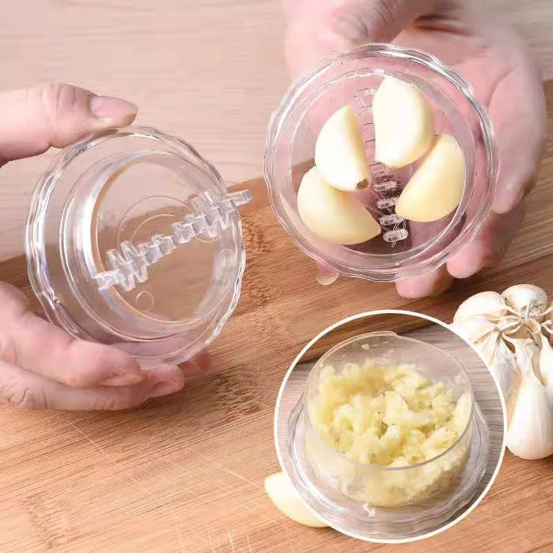 

Creative Rotary Garlic Grinder Garlic Twisting Box Garlic Masher Plastic Manual Garlic Masher Kitchen Garlic Pressing Gadgets