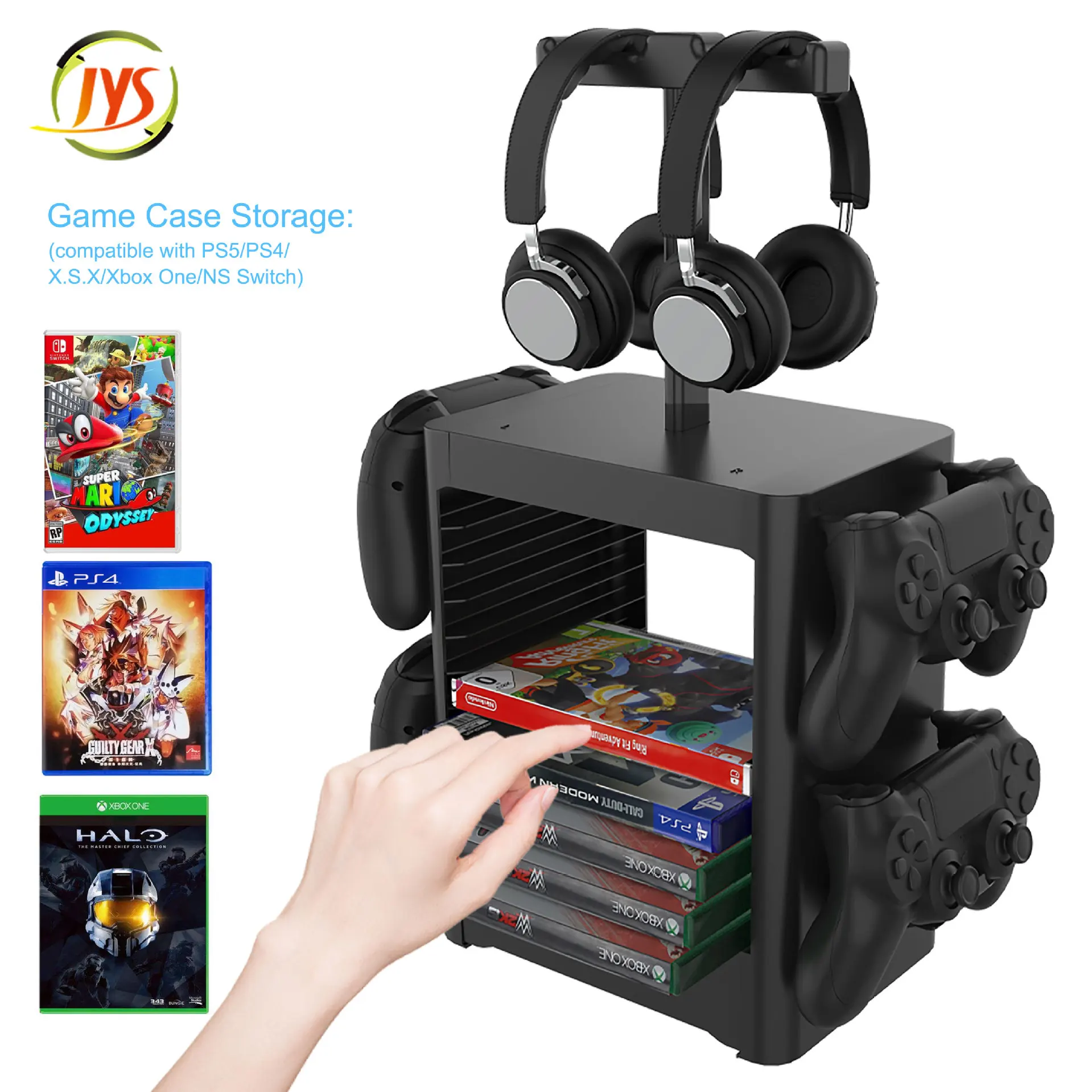 for PS5 PS4 Nintend Switch Console Accessories Case Storage Stand Nintendoswitch Game CD Disc Joycon Pro Controller Holder Tower |