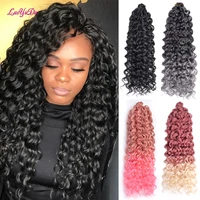 hawaii synthetic hair afro curls ocean wave crochet braiding hair extensions 24inch long curly water wave organic hair for women