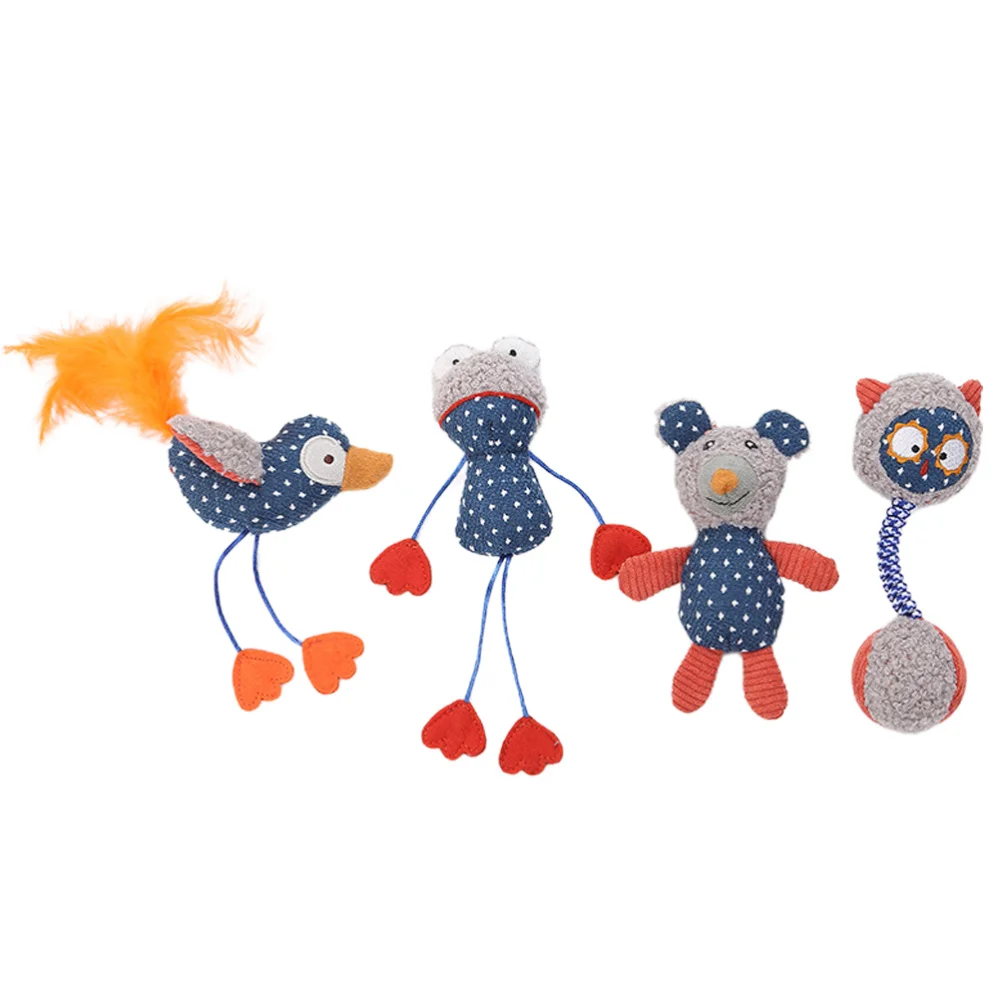 4 шт. игрушка для котов забавная домашних животных новые мягкие игрушки различные