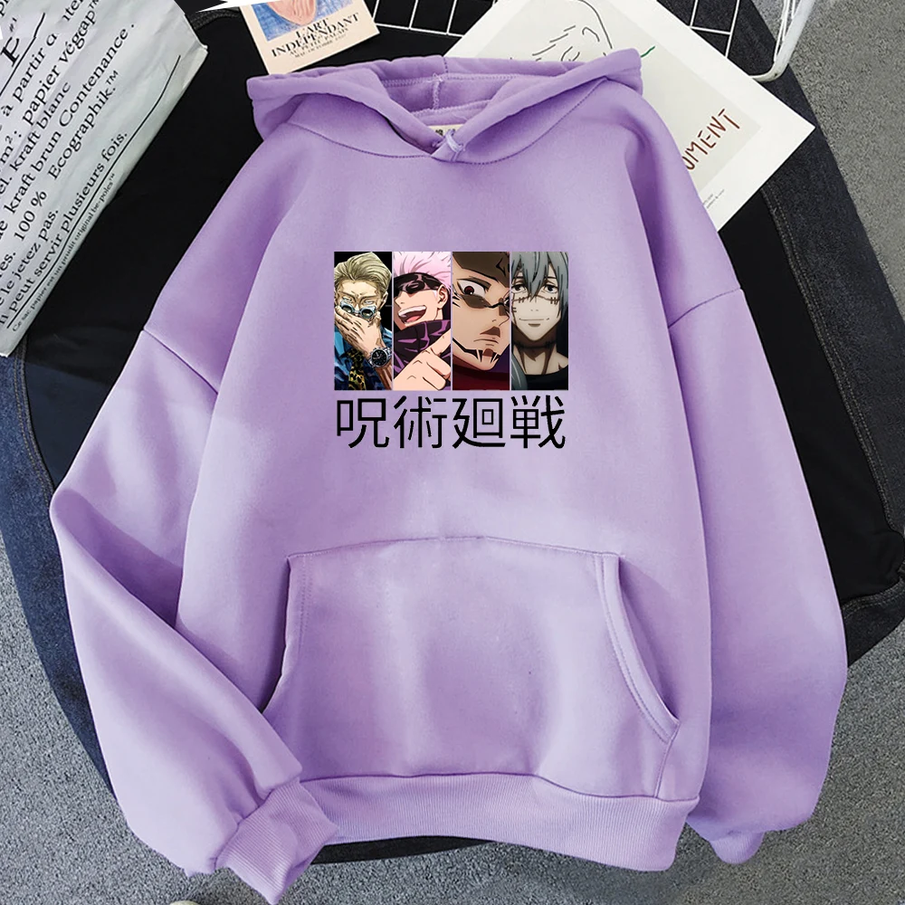 

Unisex New Jujutsu Kaisen Gojo Satoru Comics Print Hooded Men Spring Sweatshirts Tops Fashion Harajuku Hoodie Casual Streetwear