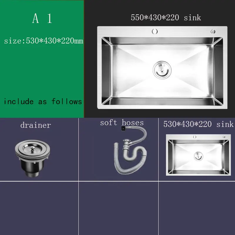 Матовая кухонная раковина ручной работы одиночная над стойкой или для мытья