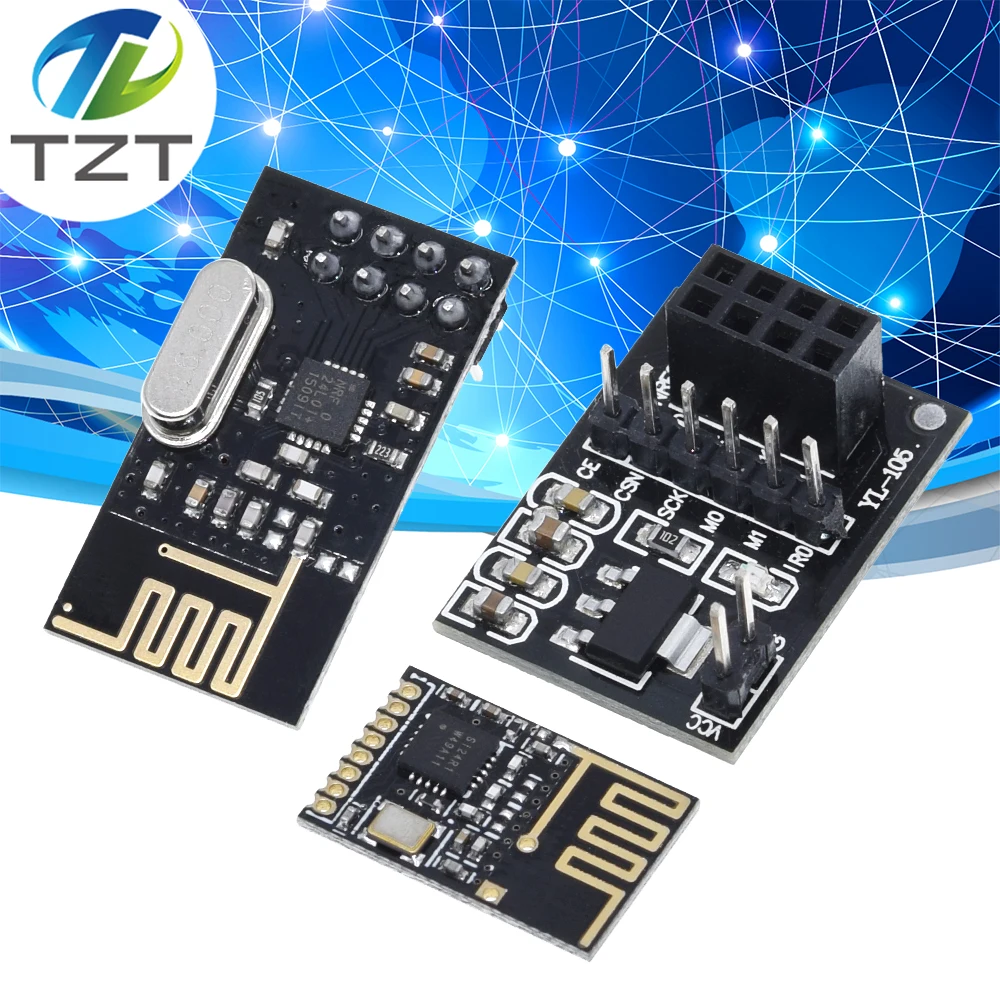Беспроводной приемопередатчик TZT NRF24L01 + антенный модуль 2 4 ГГц для