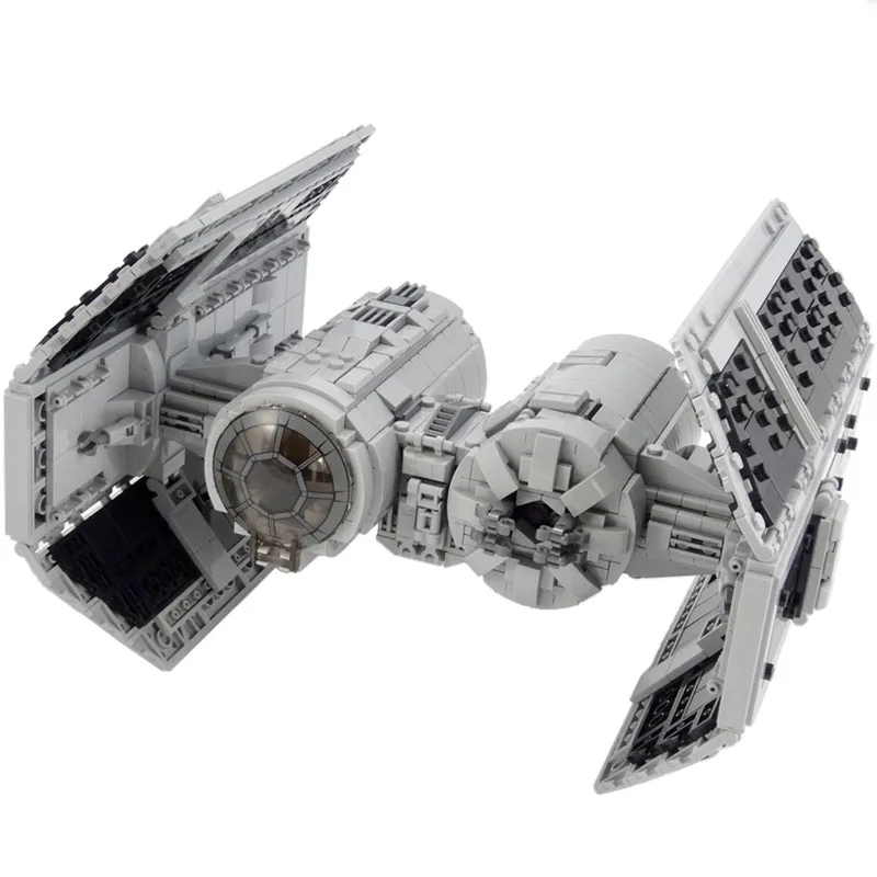 

Конструктор Star Plan, мини-перехватчик Tie Fighter Moc, высокотехнологичный военный бомбардировщик, строительные блоки, игрушки «сделай сам» для дет...