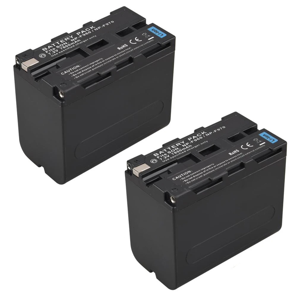 

7,2 V 7800 мА/ч, NP-F960 NP-F970 NP F960 F970 F950 Батарея для Sony PLM-100 CCD-TRV35 MVC-FD91 MC1500C L10