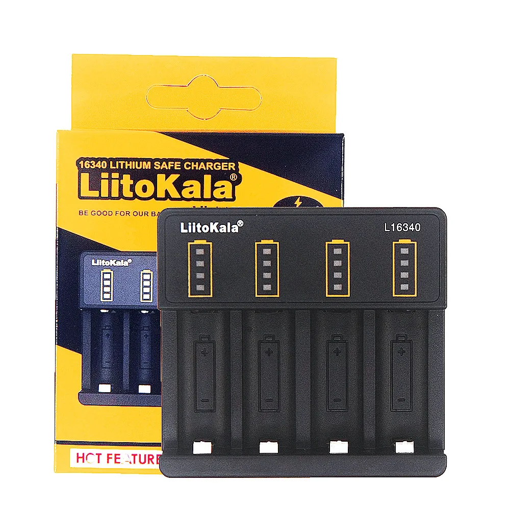 LiitoKala Lii-L16340 3,6 V 3,7 V 4,2 V 16340 литий-ионная аккумуляторная батарея зарядное устройство
