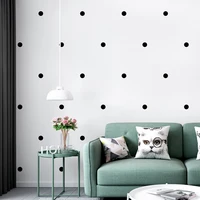 Wallpaper geometric pattern black and white dots living room bedroom wallpaper decoration vinyl wall (pvc)
