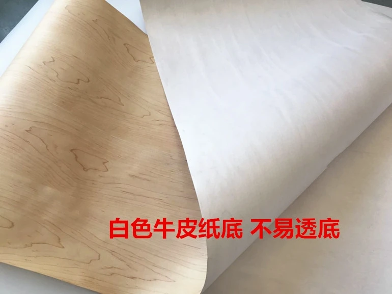 Реконструированный натуральный белый кленовый шпон для мебели 50 см x 250 толщина 0 2