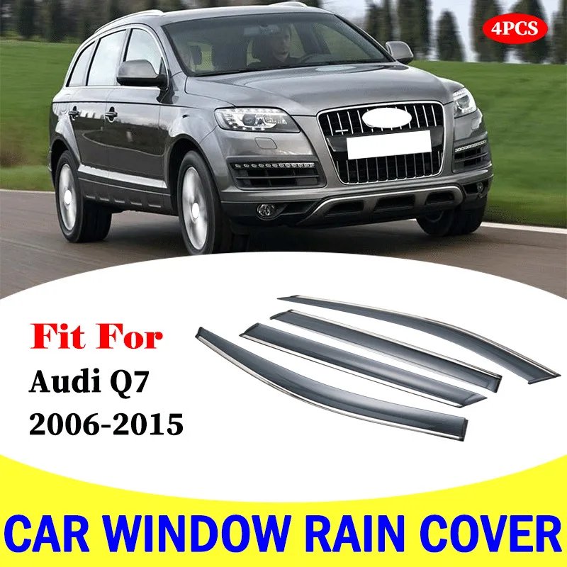 FOR Audi Q7 2006-2015 window visor car rain shield deflectors awning trim cover exterior car-styling accessories  parts